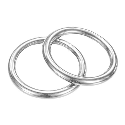TIXIPEM Metall-O-Ringe, 40 mm Durchmesser, 2 Stück, 316 Edelstahl, 0,23 Zoll, THK Mehrzweck-geschweißte runde Ringe für Handwerk, Camping, Gürtel und Hundeleinen, nahtlose Heberinge TIXIPEM Metall-O-Ringe, 40 mm Durchmesser, 2 Stück, 316 Edelstahl, 0,23 Zoll, THK Mehrzweck-geschweißte runde Ringe für Handwerk, Camping, Gürtel und Hundeleinen, nahtlose Heberinge von TIXIPEM