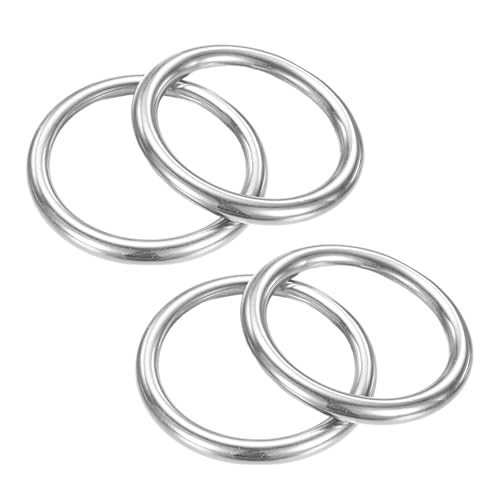 TIXIPEM Metall-O-Ringe, 40 mm Durchmesser, 4 Stück, 316 Edelstahl, 0,23 Zoll, THK Mehrzweck-geschweißte runde Ringe für Handwerk, Camping, Gürtel und Hundeleinen, nahtlose Heberinge TIXIPEM Metall-O-Ringe, 40 mm Durchmesser, 4 Stück, 316 Edelstahl, 0,23 Zoll, THK Mehrzweck-geschweißte runde Ringe für Handwerk, Camping, Gürtel und Hundeleinen, nahtlose Heberinge von TIXIPEM
