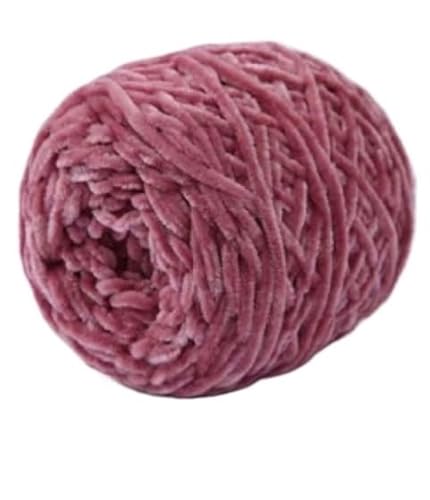 TIYGHI Samt Garn 100 g Chenille-Wollknäuel, Goldsamt, handgewebte DIY-Puppe, Häkeln, Schal, Pullover, Dicke Strickhäkelgarn Pour Decke Kissen tiernest (Color : 09) von TIYGHI