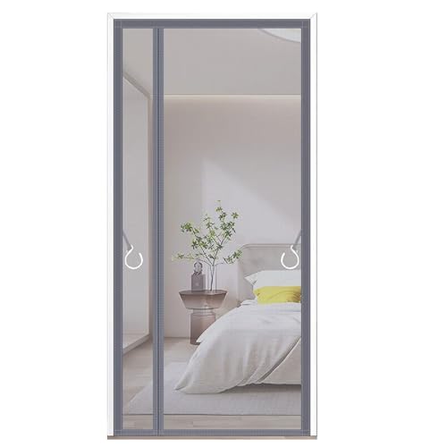 TJDWPRRD Magnetverschluss Bildschirmtür Selbstdichtend Net -Türvorhang für Küchen Wohnzimmer Terrasse Schwerlast Mesh -Partition Im Freien Balkon Türvorhänge,A,85x195cm von TJDWPRRD