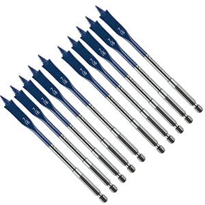 TJPoto DSB1004B Spaten-Bits, 1,1 cm x 15,2 cm, Ersatzteil für Bosch, 10 Stück von TJPoto