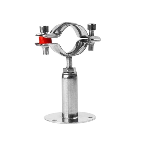 304 Edelstahl Feste Klemme Gewindestange M8 Halterung Gasleitung mit Schraube Teleskoprohrklemme Höhenverstellung 50-100MM(Inside diameter 70mm*76mm) von TJXADNEV