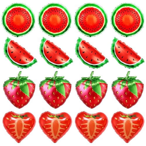 16 Stück Fruchtballons Fruchtfolienballon Rote Erdbeere Mylar Ballon Wassermelone geformte Ballons für Geburtstagsfeier Hochzeit Babyparty Berry Party Dekoration 16 Stück Fruchtballons Fruchtfolienballon Rote Erdbeere Mylar Ballon Wassermelone geformte Ballons für Geburtstagsfeier Hochzeit Babyparty Berry Party Dekoration von TJYJOY