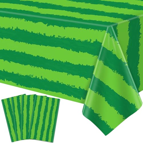 4 Stück Einweg Wassermelonenschale Tischtuch Grün Melone Party Tischdecke Wassermelone Themed Tabelle Tischabdeckung Wasserdicht Tischtuch für Innen und Außenbereich Dekorationen 130 x 220 cm 4 Stück Einweg Wassermelonenschale Tischtuch Grün Melone Party Tischdecke Wassermelone Themed Tabelle Tischabdeckung Wasserdicht Tischtuch für Innen und Außenbereich Dekorationen 130 x 220 cm von TJYJOY
