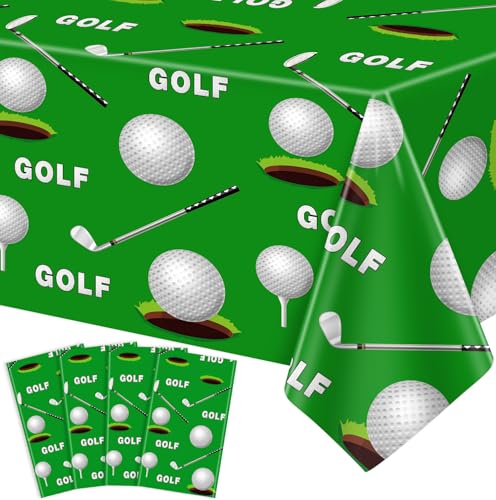 4 Stück Golf Tischdecke Sport Party Dekorationen Sport Rechteckige Tischdecke Golf wasserdichte Tischdecke für Geburtstag Picknick Sport Themenparty Stadion Zubehör 51 x 86 Zoll 4 Stück Golf Tischdecke Sport Party Dekorationen Sport Rechteckige Tischdecke Golf wasserdichte Tischdecke für Geburtstag Picknick Sport Themenparty Stadion Zubehör 51 x 86 Zoll von TJYJOY