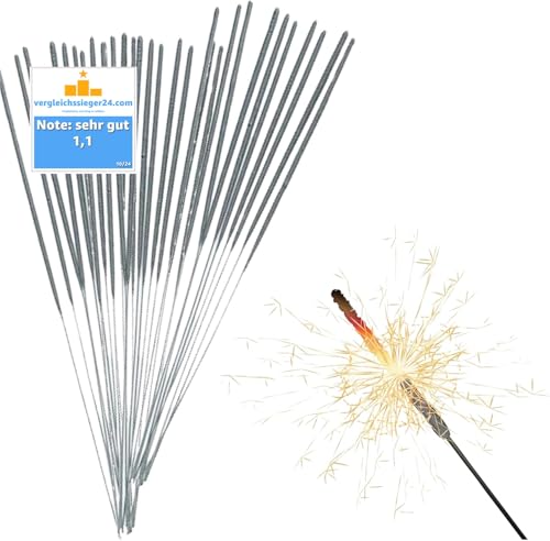 happy sparks® 200x Wunderkerzen 17 cm - Sternspritzer & Geburtstagskerzen für Partys & Hochzeit & Geburtstag - Silvester für Jugendlichen & Kinder von TK Gruppe Timo Klingler