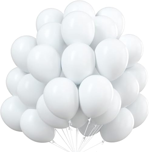 50x Luftballons weiß - weiss - Ø 35 cm für Geburtstag & Hochzeit & Party & Kindergeburtstag - Luft & Helium als Dekoration von TK Gruppe Timo Klingler