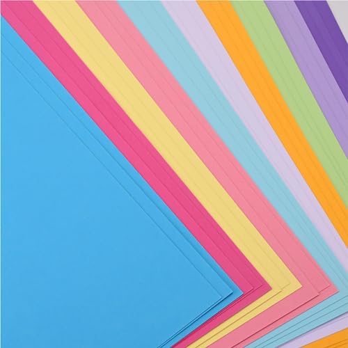 Bastelfreund® 5x 100 Blatt - Pastellpapier Buntpapier 230 g/m² - A4 Kopierpapier Druckerpapier bunt - zum Basteln & gestalten - Bastelpapier Tonkarton Pappe von TK Gruppe Timo Klingler