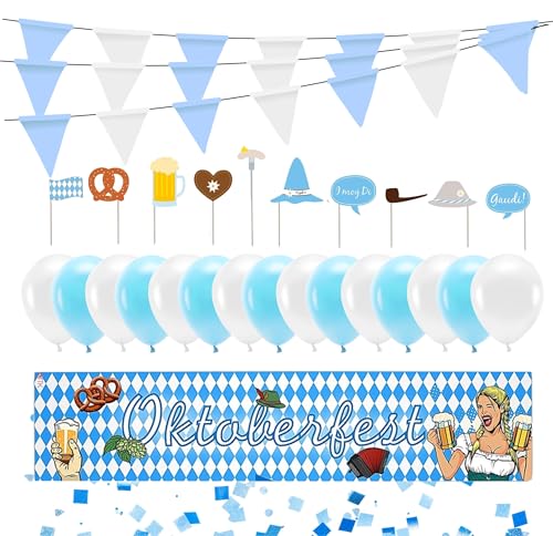 5x XXL Bayrische Wiesn Deko Dekoration Set für Ihr Oktoberfest Dahoam mit mehr als 100 Teilen - Banner & Luftballons uvm. 5x XXL Bayrische Wiesn Deko Dekoration Set für Ihr Oktoberfest Dahoam mit mehr als 100 Teilen - Banner & Luftballons uvm. von TK Gruppe Timo Klingler