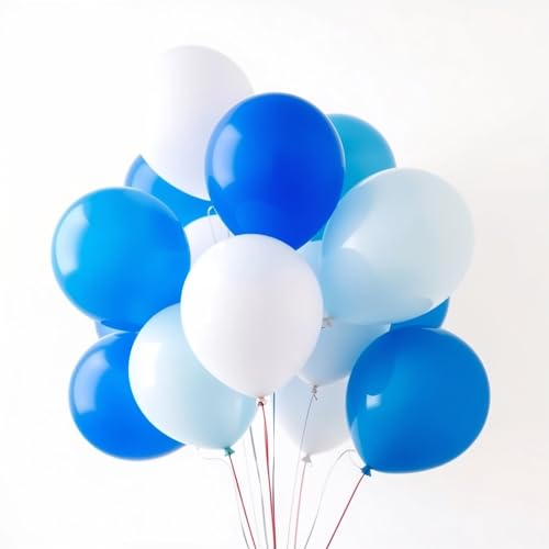 500x Luftballons Ø 35 cm Mix weiß & blau als Deko Dekoration für Wiesn, Canstatter für Ihr Oktoberfest Dahoum von TK Gruppe Timo Klingler