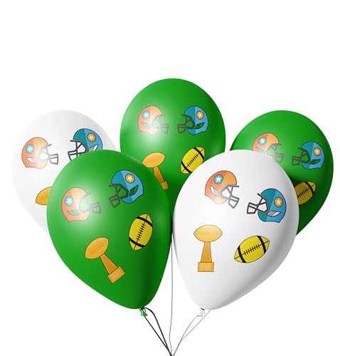 Kostümheld® 25x Luftballons Ballons Super Bowl Deko Dekoration Party Set American Football von TK Gruppe Timo Klingler