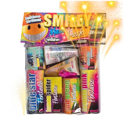 TK Gruppe Timo Klingler 3X XXL Set 5 Teile Smiley Set Happy Sparks® - für Partys & Silvester für Jugendlichen & Kinder 2024 (3X) von TK Gruppe Timo Klingler