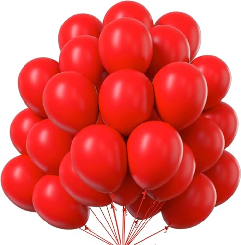 50x Luftballons rot - Ø 35 cm für Geburtstag & Hochzeit & Party & Kindergeburtstag - Luft & Helium als Dekoration von TK Gruppe Timo Klingler
