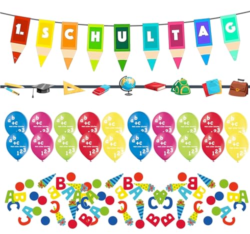 TK Gruppe Timo Klingler XXL Set Einschulung Schulanfang Deko Dekoration über 100 Teile - 1.Schultag, ABC Erster Schultag, Schuleinführunget TK Gruppe Timo Klingler XXL Set Einschulung Schulanfang Deko Dekoration über 100 Teile - 1.Schultag, ABC Erster Schultag, Schuleinführunget von TK Gruppe Timo Klingler