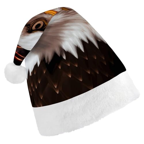 TKJMCSW Adler-Weihnachtsmütze für Erwachsene, Samt, klassische Weihnachtsmütze für Weihnachten, Neujahr, Party, Kopfbedeckung von TKJMCSW