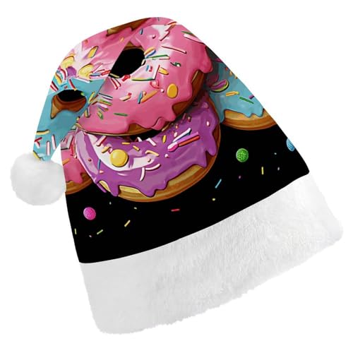 TKJMCSW Donut-Weihnachtsmütze für Erwachsene, Samt, klassische Weihnachtsmütze für Weihnachten, Neujahr, Party, Kopfbedeckung TKJMCSW Donut-Weihnachtsmütze für Erwachsene, Samt, klassische Weihnachtsmütze für Weihnachten, Neujahr, Party, Kopfbedeckung von TKJMCSW