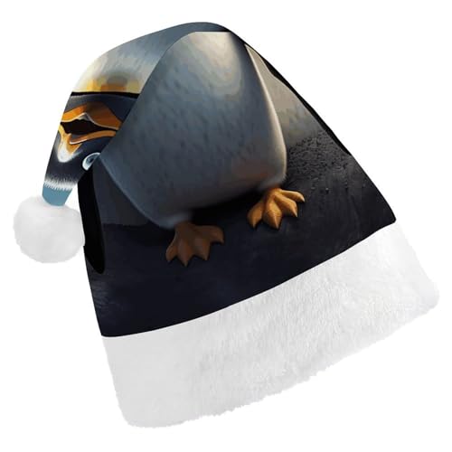 TKJMCSW Lustige Pinguin-Weihnachtsmütze für Erwachsene, Samt, klassische Weihnachtsmütze für Weihnachten, Neujahr, Party, Kopfbedeckung TKJMCSW Lustige Pinguin-Weihnachtsmütze für Erwachsene, Samt, klassische Weihnachtsmütze für Weihnachten, Neujahr, Party, Kopfbedeckung von TKJMCSW