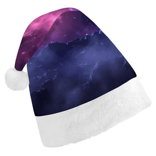 TKJMCSW Magische Galaxie, violette Weihnachtsmütze für Erwachsene, Samt, klassische Weihnachtsmütze für Weihnachten, Neujahr, Party, Kopfbedeckung TKJMCSW Magische Galaxie, violette Weihnachtsmütze für Erwachsene, Samt, klassische Weihnachtsmütze für Weihnachten, Neujahr, Party, Kopfbedeckung von TKJMCSW