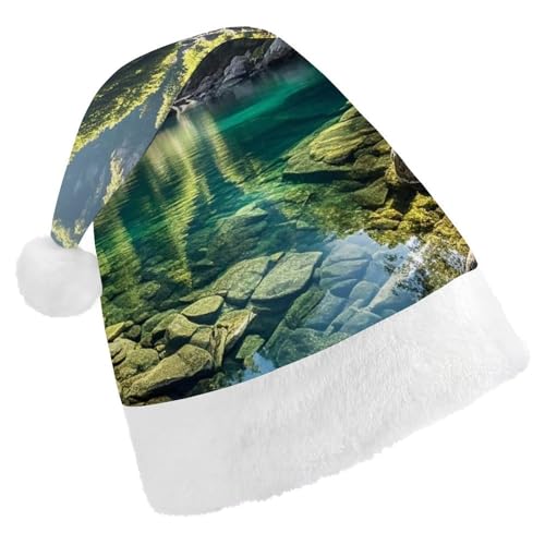 TKJMCSW Natürliche Weihnachtsmütze für Erwachsene, Samt, klassische Weihnachtsmütze für Weihnachten, Neujahr, Party, Kopfbedeckung TKJMCSW Natürliche Weihnachtsmütze für Erwachsene, Samt, klassische Weihnachtsmütze für Weihnachten, Neujahr, Party, Kopfbedeckung von TKJMCSW