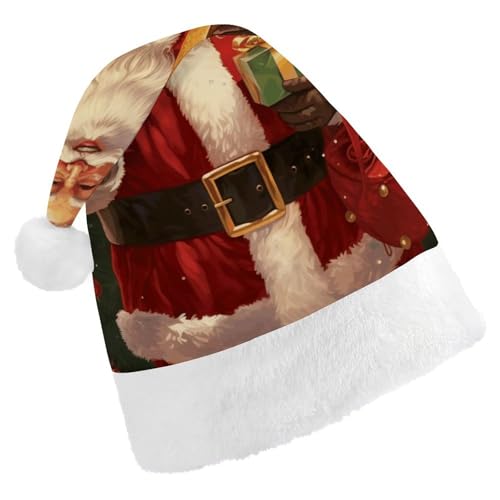 TKJMCSW Weihnachtsmütze für Erwachsene, Samt, klassische Weihnachtsmütze für Weihnachten, Neujahr, Party, Kopfbedeckung TKJMCSW Weihnachtsmütze für Erwachsene, Samt, klassische Weihnachtsmütze für Weihnachten, Neujahr, Party, Kopfbedeckung von TKJMCSW
