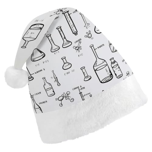 TKJMCSW Weihnachtsmütze mit Chemie-Druck, für Erwachsene, Samt, klassische Weihnachtsmütze für Weihnachten, Neujahr, Party, Kopfbedeckung TKJMCSW Weihnachtsmütze mit Chemie-Druck, für Erwachsene, Samt, klassische Weihnachtsmütze für Weihnachten, Neujahr, Party, Kopfbedeckung von TKJMCSW