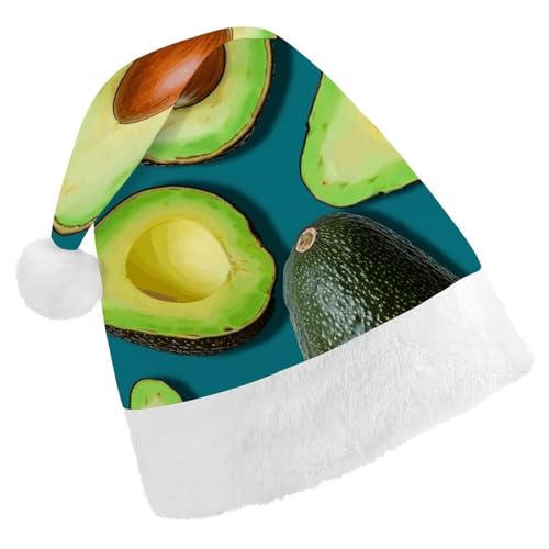 TKJMCSW Weihnachtsmütze mit frischen tropischen Früchten für Erwachsene, Samt, klassische Weihnachtsmütze für Weihnachten, Neujahr, Party, Kopfbedeckung TKJMCSW Weihnachtsmütze mit frischen tropischen Früchten für Erwachsene, Samt, klassische Weihnachtsmütze für Weihnachten, Neujahr, Party, Kopfbedeckung von TKJMCSW