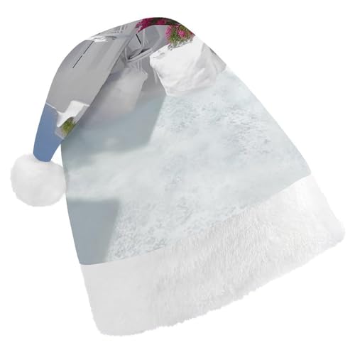 TKJMCSW Weiße romantische Ägäische Weihnachtsmütze für Erwachsene, Samt, klassische Weihnachtsmütze für Weihnachten, Neujahr, Party, Kopfbedeckung TKJMCSW Weiße romantische Ägäische Weihnachtsmütze für Erwachsene, Samt, klassische Weihnachtsmütze für Weihnachten, Neujahr, Party, Kopfbedeckung von TKJMCSW