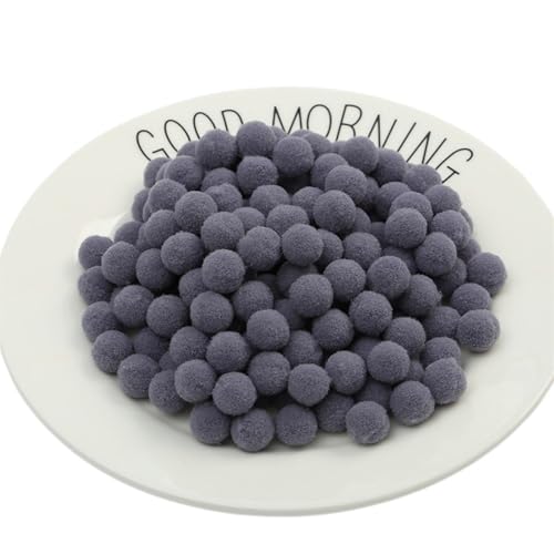 10 Stück Bunt Pompons - 40 mm Pompons Bälle zum Basteln, Filzkugeln für Ostern, Weihnachten, Deko Pompoms, Pastell Bommel, Flauschigen Plüsch Bälle für Handwerk Herstellung (46_Warmgrau) von TKSJROL