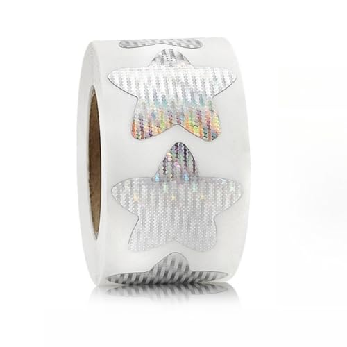 1000 Stück Funkelnde Aufkleber für kreative Anlässe – Weihnachtssticker, Neujahr Aufkleber, Geschenkaufkleber, Party Sticker, Deko Etiketten und Paket Label für festliche Dekor (G, 25mm) von TKSJROL