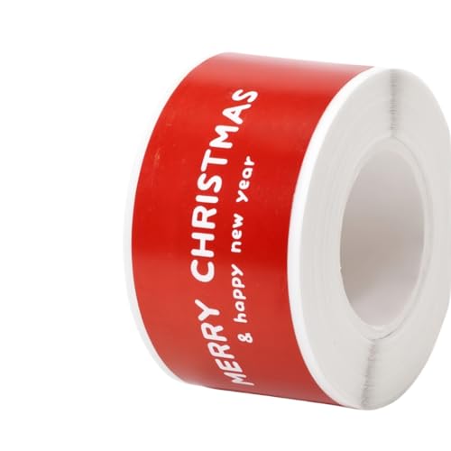 1080 Stück Selbstklebende Weihnachtsaufkleber – Deko Etiketten, Geschenksticker, Siegelaufkleber, Umschlagsiegel und Party Sticker für kreative Dekorationen und Weihnachtsfeiern (B, 76x25mm) von TKSJROL