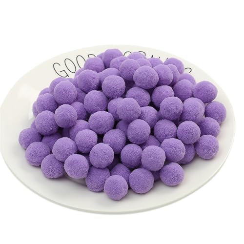 1500 Stück Bunt Pompons - 15 mm Pompons Bälle zum Basteln, Filzkugeln für Ostern, Weihnachten, Deko Pompoms, Pastell Bommel, Flauschigen Plüsch Bälle für Handwerk (25_Amethyst Lila) von TKSJROL
