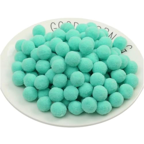 1600 Stück Bunt Pompons - 10 mm Pompons Bälle zum Basteln, Filzkugeln für Ostern, Weihnachten, Deko Pompoms, Pastell Bommel, Flauschigen Plüsch Bälle für Handwerk Herstellung (16_Mintgrün) von TKSJROL