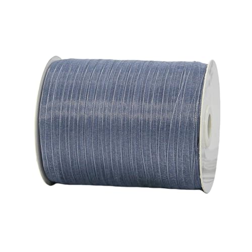 1800 Meter Chiffonband 1cm Breit – Transparentes Organza Geschenkband Schmales Schleifenband aus Nylon für Hüte, Haarschmuck, Backzubehör, Torten, DIY, Geschenkverpackung, Dekoration (Grau) von TKSJROL