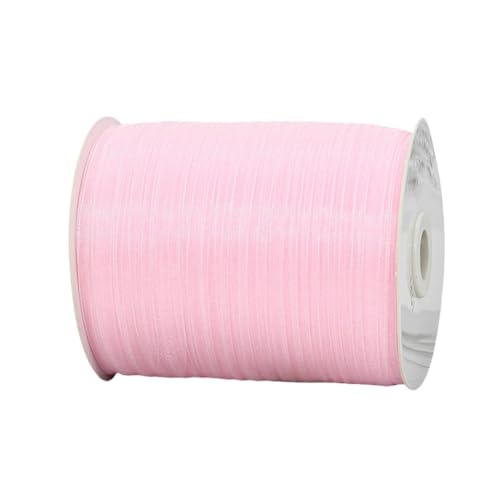 1800 Meter Organza Band 1cm Breit – Transparentes Chiffonband Schleifenband Schmales Seidenband für Backen, Tortendeko, Kuchenband, Geschenkverpackung, Handgemachte Deko, DIY (Rosérosa) von TKSJROL