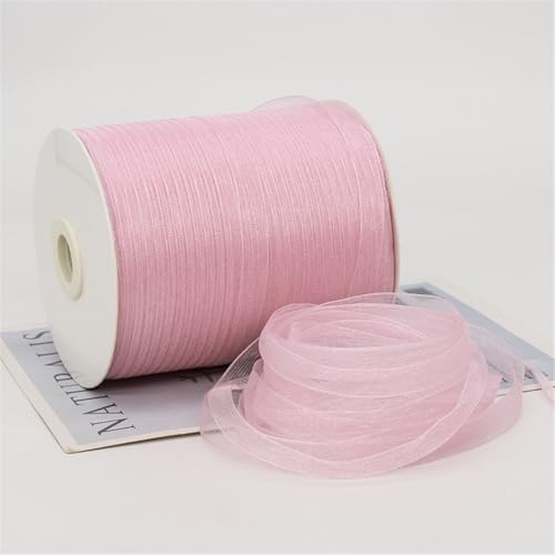 1800 Meter Organza Chiffon Band 1cm – Durchscheinende Tüllband GeschenkbäNder Dekoband für Hochzeit, Einladungskarten, Blumenschmuck, Brautstrauß, Tischdeko, DIY Dekoration (Rosa-Violett) von TKSJROL
