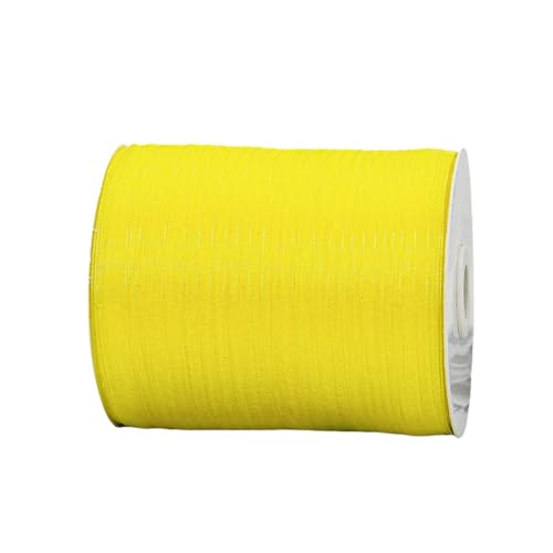 1800 Meter Organza Chiffon Band 1cm – Durchscheinende Tüllband GeschenkbäNder Dekoband für Hochzeit, Einladungskarten, Blumenschmuck, Brautstrauß, Tischdeko, DIY Dekoration (Zitronengelb) von TKSJROL