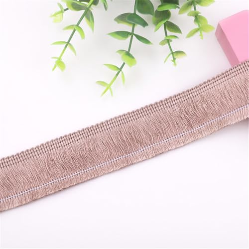 2 Meter Fransenborte - 3 cm Fransenband DIY Spitzenborte Quastenborte Lace Ribbon StoffbordüRe Textilborte Dekoborte Vintage Quastenband Stoffband Quasten Trim zum Nähen (Aprikose) von TKSJROL