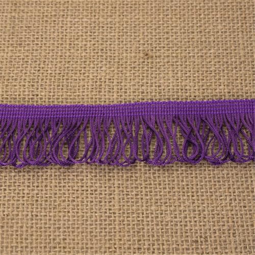 2 Yards Fransenborte - 4 cm Fransenband Textilborte DIY Spitzenborte Quastenborte Dekoband Lace Ribbon StoffbordüRe Vintage Quastenband Quasten Trim Stoffband zum Nähen und Dekorieren (Lila) von TKSJROL