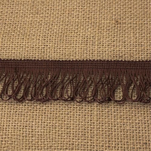 2 Yards Fransenborte - 4 cm Fransenband Textilborte DIY Spitzenborte Quastenborte Dekoband StoffbordüRe Lace Ribbon Vintage Quastenband Quasten Trim Stoffband zum Nähen und Dekor (Kaffee) von TKSJROL