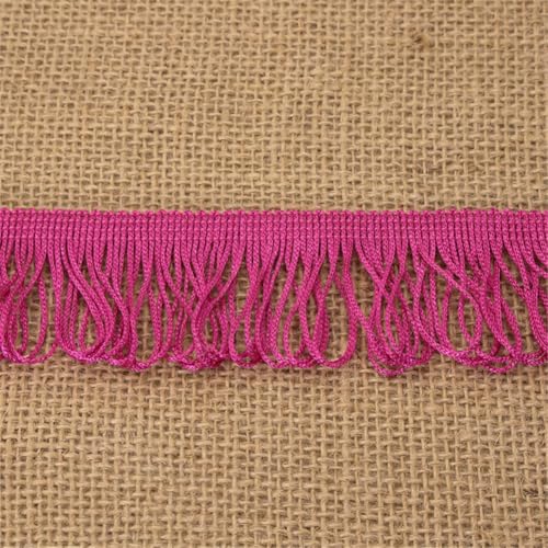 2 Yards Fransenborte - 4 cm Fransenband Textilborte DIY Spitzenborte Quastenborte Dekoband StoffbordüRe Lace Ribbon Vintage Stoffband Quasten Trim Quastenband zum Nähen und Dekor (Rosenrot) von TKSJROL