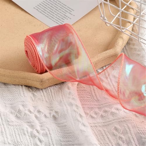 20 Yard Chiffonband 6cm – Glänzendes Satinband, Seidenband, Organzaband, Geschenkverpackung Band, Schleifenband, Tüllband, Geschenk Band für Valentinstag & Muttertagsgeschenke (Weiches Rot) von TKSJROL