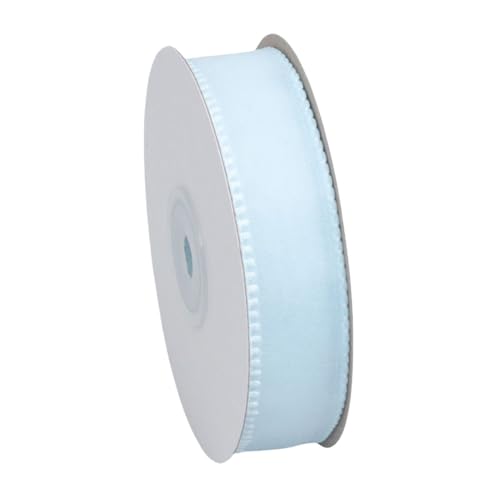 20 Yards Deko Chiffonband 25 mm Durchscheinende Schleifenband Schmales Geschenkband Hochzeit Dekoband Schneegarn Stoff Band Tüllband Seidenband für Blumensträuße Deko Hochzeitseinladungen (Blau) von TKSJROL