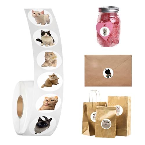 200 Stück Vintage Selbstklebende Etiketten – 25 mm Paket Label, Siegelaufkleber, Geschenksticker, Umschlagaufkleber für Scrapbooking, DIY Projekte, Party Dekor und Geschenkverpackung (A) von TKSJROL