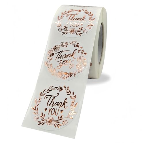 2000 Stück Selbstklebende Vielen Dank Sticker – Klebeetiketten für Verpackung, DIY Aufkleber, Siegel Etiketten, Paket Label für kleine Unternehmen, perfekte für Geschenkverpackung (A, 25mm) von TKSJROL