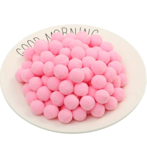 2500 Stück Bunt Pompons - 10 mm Pompons Bälle zum Basteln, Filzkugeln für Ostern, Weihnachten, Deko Pompoms, Pastell Bommel, Flauschigen Plüsch Bälle für Handwerk Herstellung (3_Pink) von TKSJROL