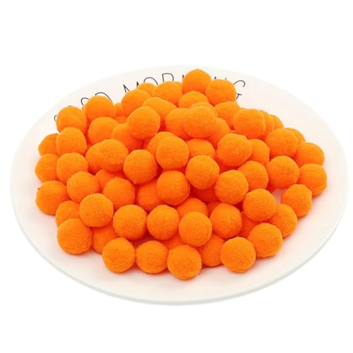 30 Stück Bunt Pompons - 50 mm Pompons Bälle zum Basteln, Filzkugeln für Ostern, Weihnachten, Deko Pompoms, Pastell Bommel, Flauschigen Plüsch Bälle für Handwerk Herstellung (32_Orange) von TKSJROL