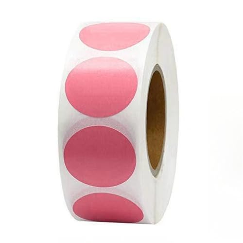 3000 Stück Selbstklebende Aufkleber – Deko Etiketten, Vintage Geschenksticker, Paket Label, Siegel Etiketten, Umschlagaufkleber für Party Dekor und kreative Verpackungslösungen (Rosa, 25mm) von TKSJROL