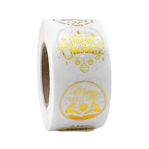 3000 Stück Selbstklebende Weihnachtsaufkleber – Deko Etiketten, Geschenksticker, Siegelaufkleber, Weihnachts-Dankesaufkleber, Party Sticker und Umschlagsiegel für festliche Feiern (B, 25mm) von TKSJROL