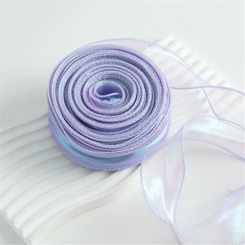 320 Yard Elegantes Chiffonband 4cm – Satinband, Seidenband, Organzaband, Tüllband, Bandset, Schleifenband, Geschenk Band, Hochzeit Antennenband, Ribbon für Partydeko & Hochzeiten (Traumlila) von TKSJROL
