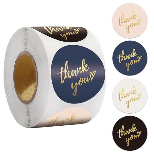 3500 Stück Selbstklebende Danke Aufkleber – Vielen Dank Sticker, Klebeetiketten, DIY Etiketten, Paket Label, Vintage Siegel Etiketten für kleine Unternehmen und kreative Verpackung (B, 38mm) von TKSJROL